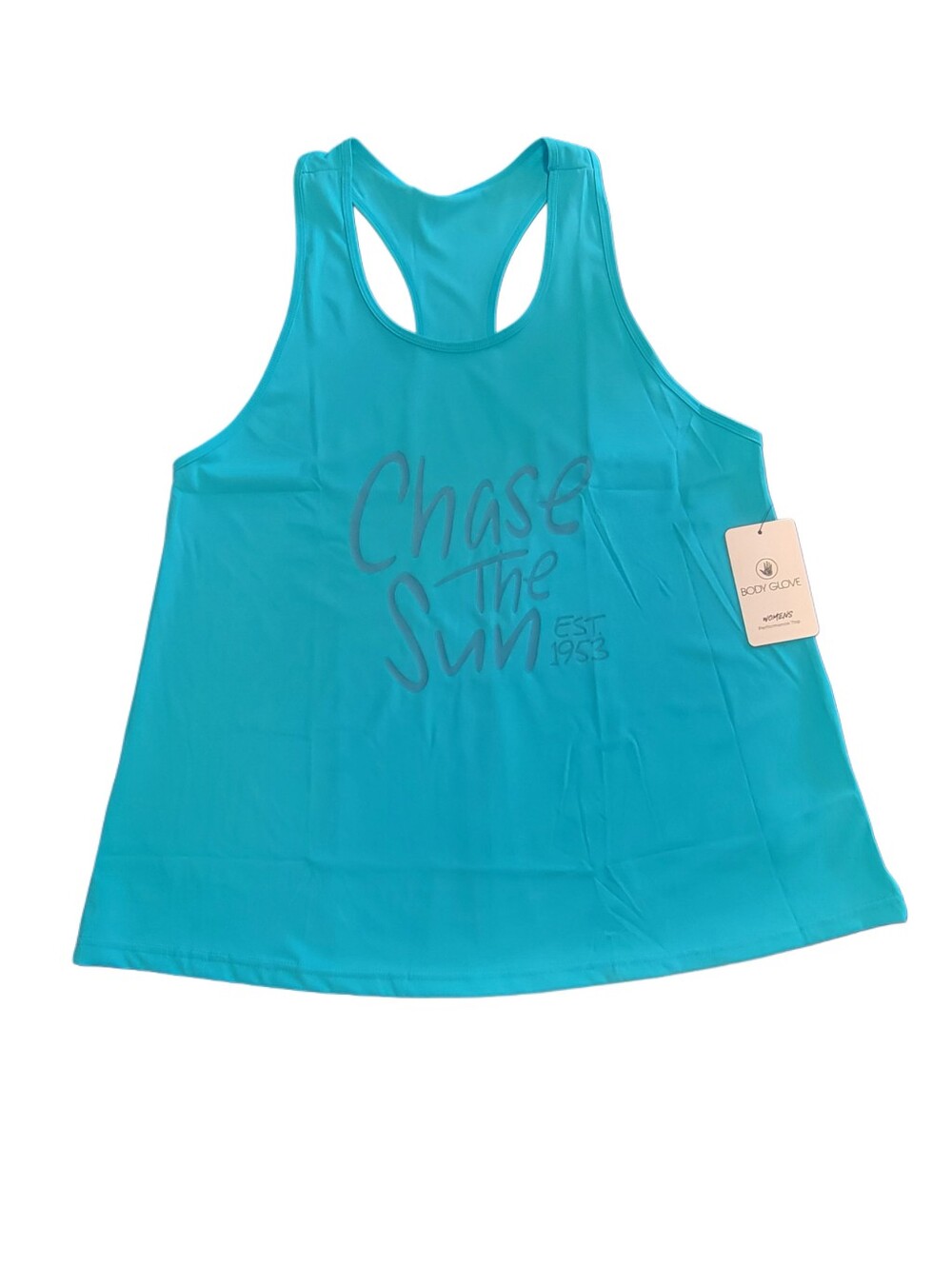 Body Glove Women's Turquoise Blue Racerback Tank Size Large NWT